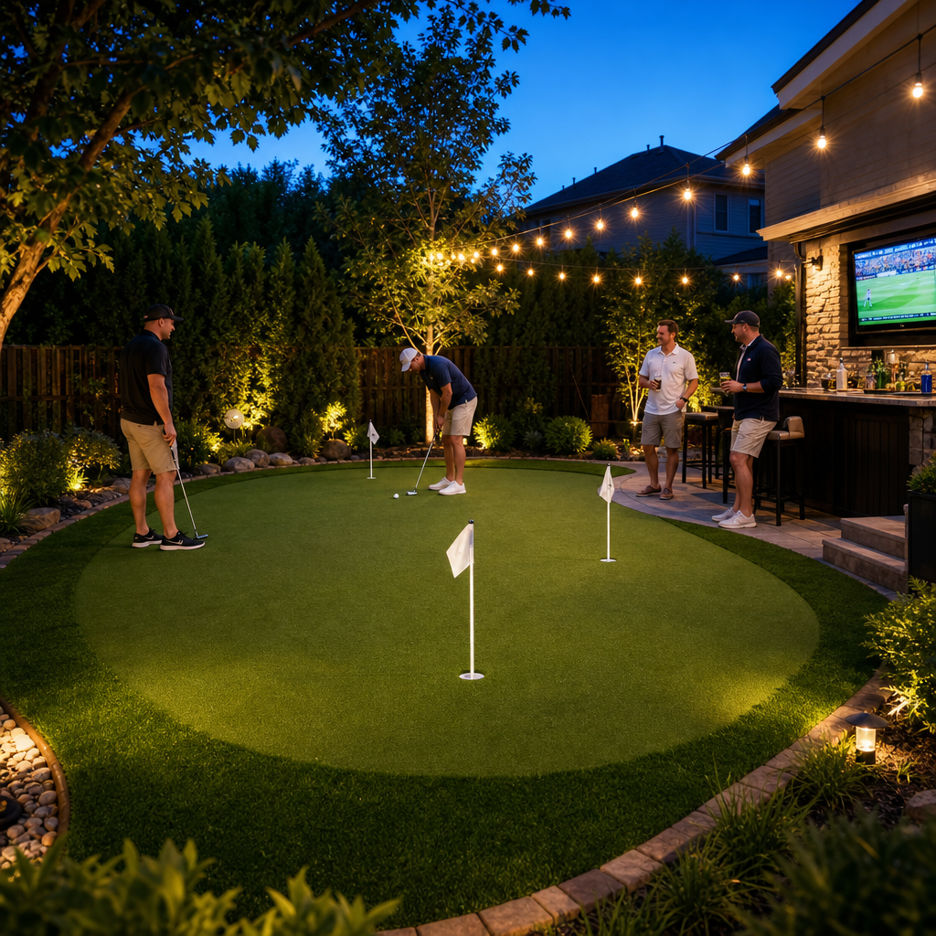 PGA-tier backyard putting green